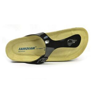 Sanosan Womens/Ladies Geneve Lacquered Leather Sandals / Black/Brown